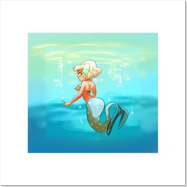 Jackie Mermaid Wall Art by MahiStuff